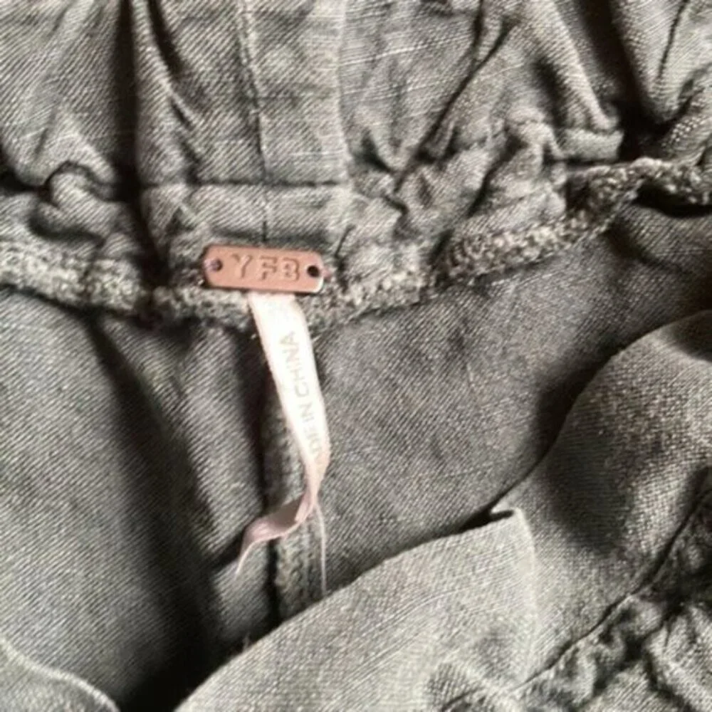 Young Fabulous and Broke ​Izzy Raw Edge Linen Blend Shorts M - Picture 4 of 7